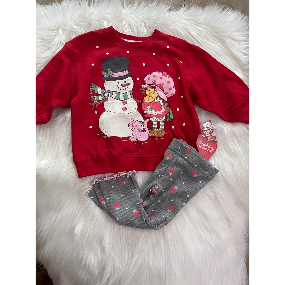 Strawberry Shortcake Toddler Girls Graphic  Sweatshirt Flare Leggings Set 12M